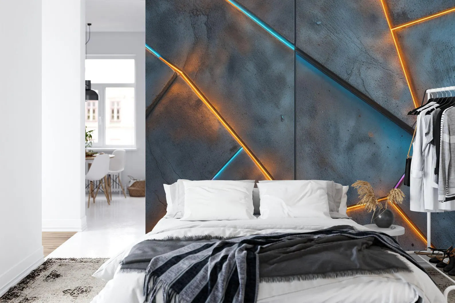 Geometric Concrete Texture Wall Mural Gift