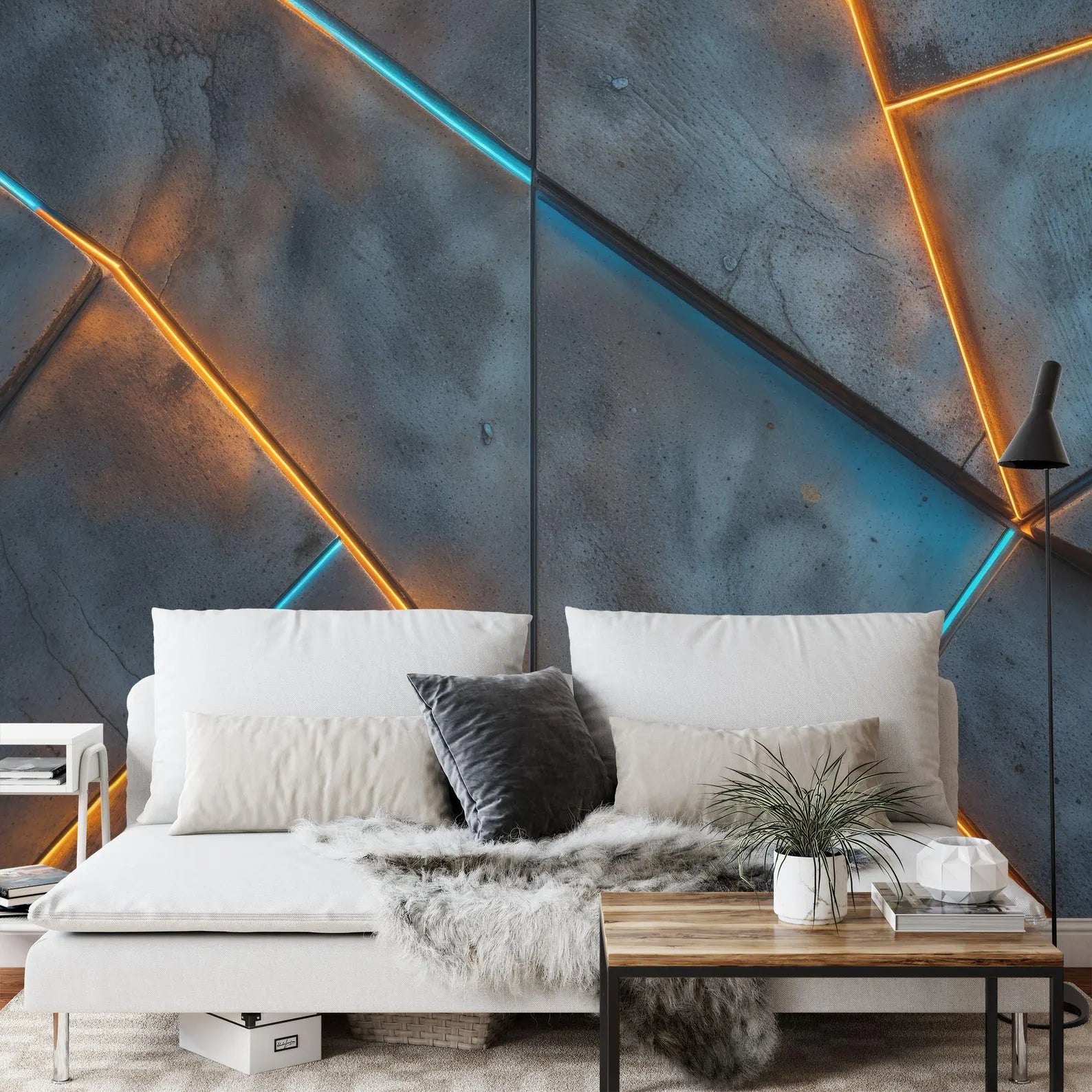 Geometric Concrete Texture Wall Mural Gift