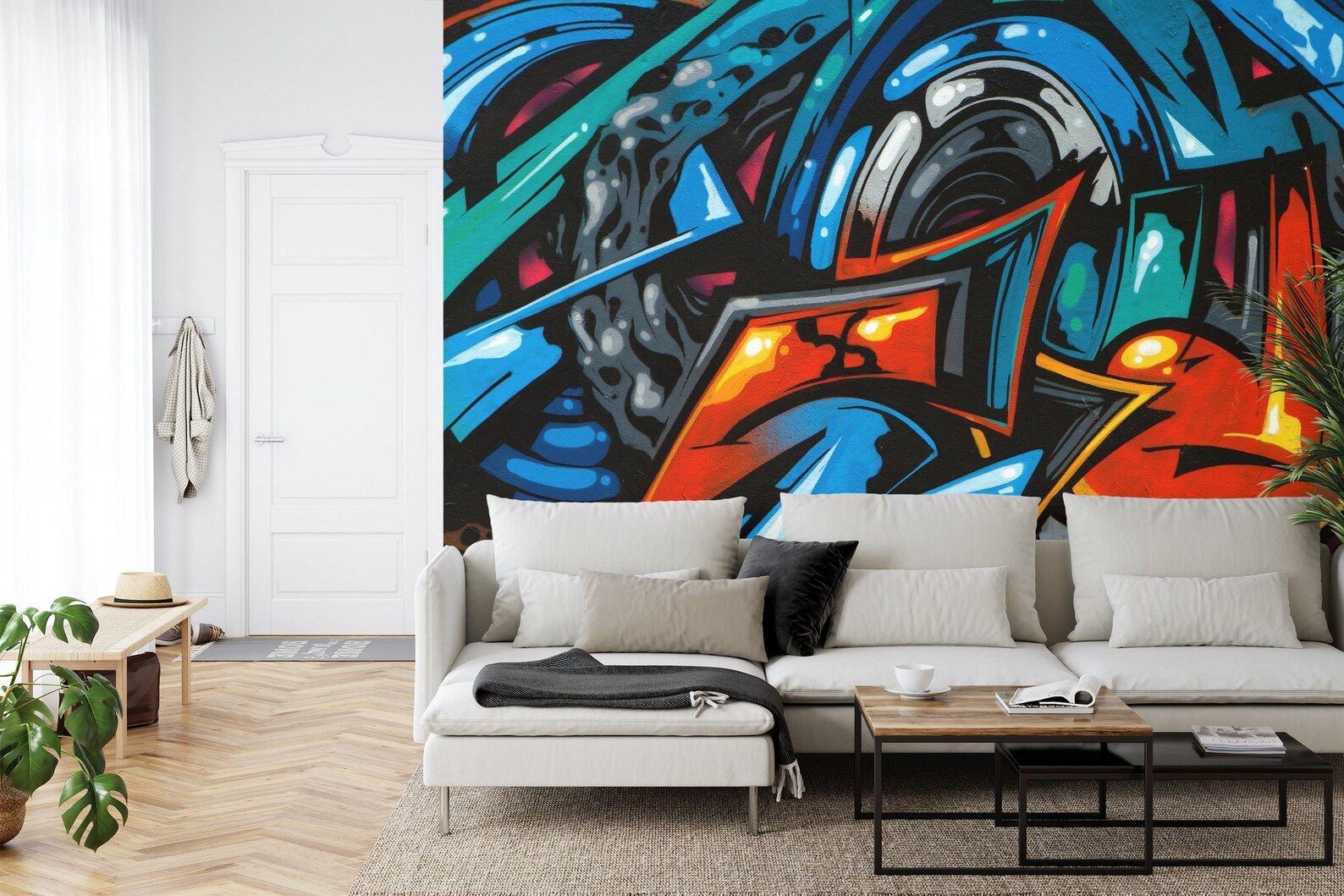 Graffiti Drips Paint Art Print, Teens Kids Wall Decor