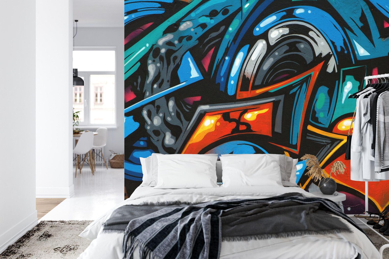 Graffiti Drips Paint Art Print, Teens Kids Wall Decor