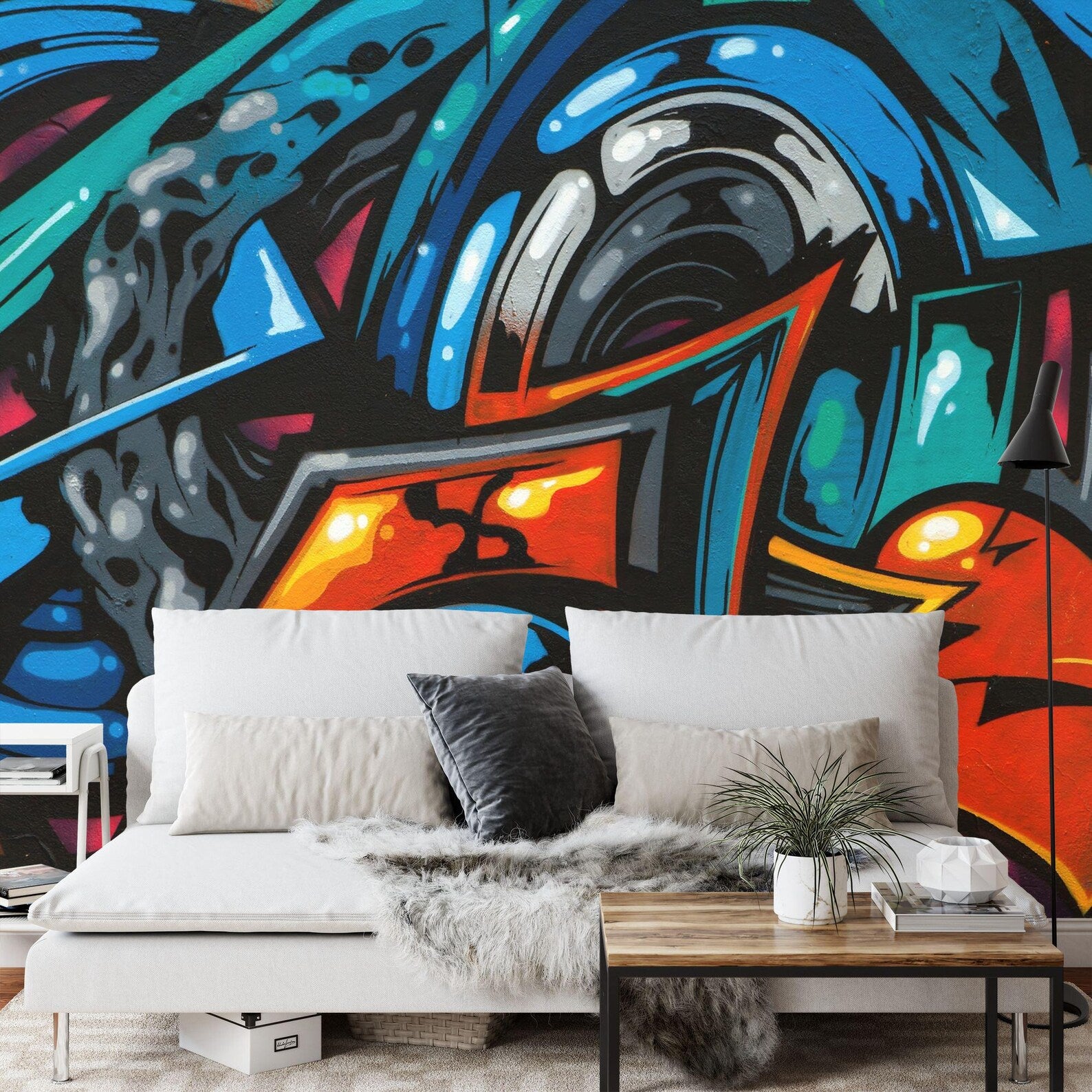 Graffiti Drips Paint Art Print, Teens Kids Wall Decor