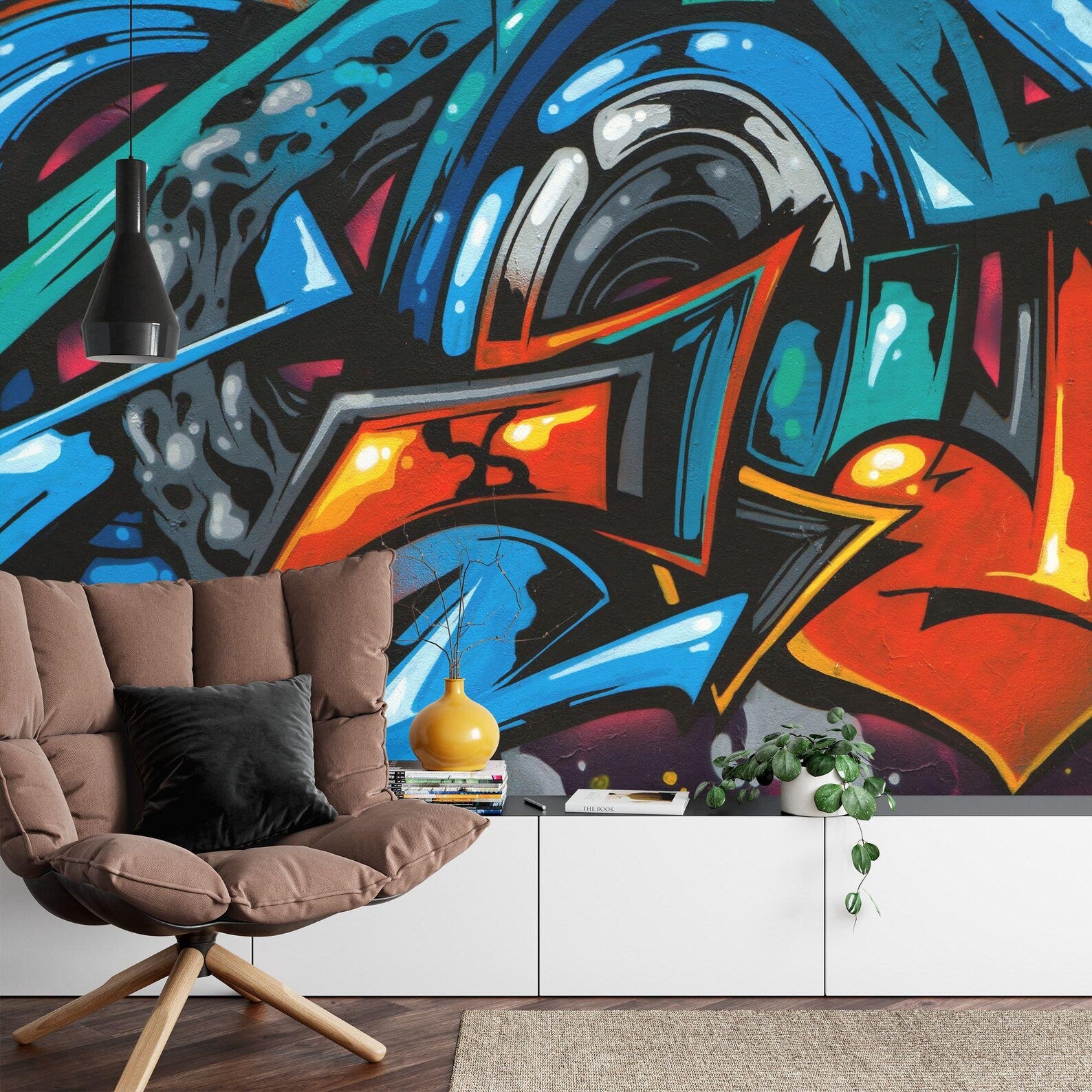 Graffiti Drips Paint Art Print, Teens Kids Wall Decor