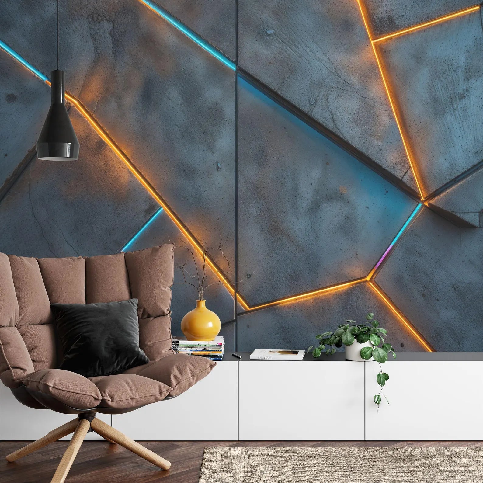 Geometric Concrete Texture Wall Mural Gift