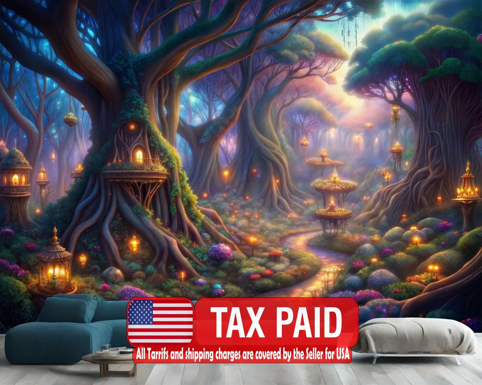 Enchanted Forest Wallpaper Mural Art Print