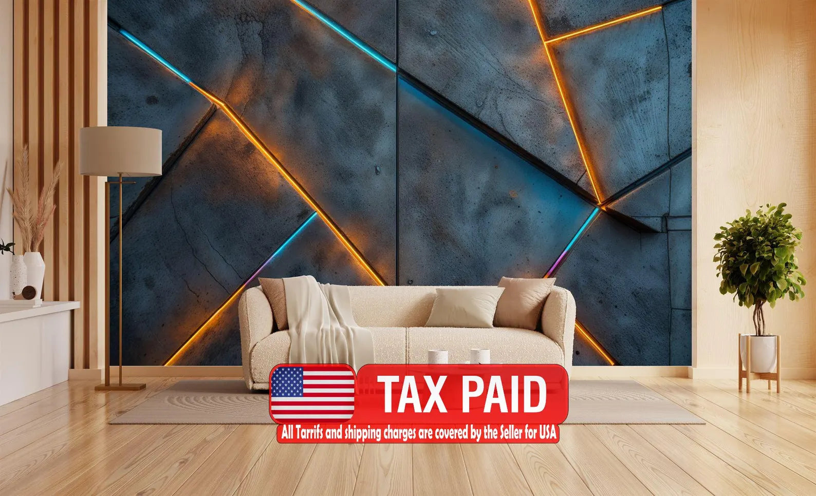 Geometric Concrete Texture Wall Mural Gift
