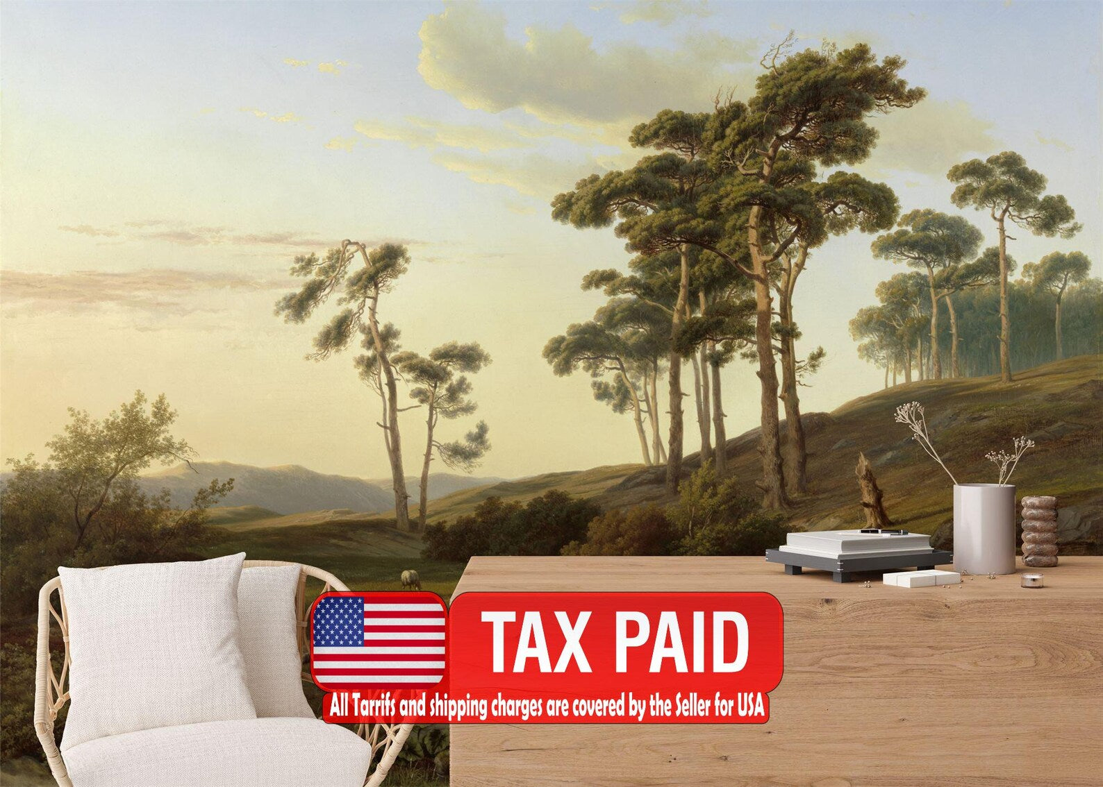 Classic Landscape Painting Mural Art Print