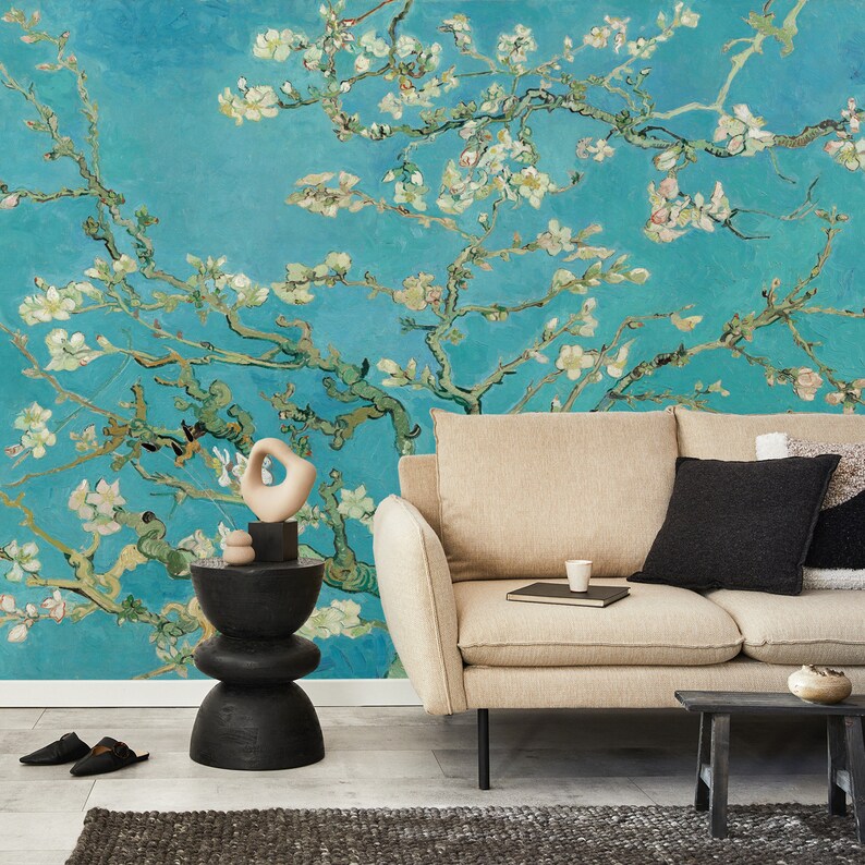 Van Gogh Almond Blossoms Wallpaper Mural, Easy-Install