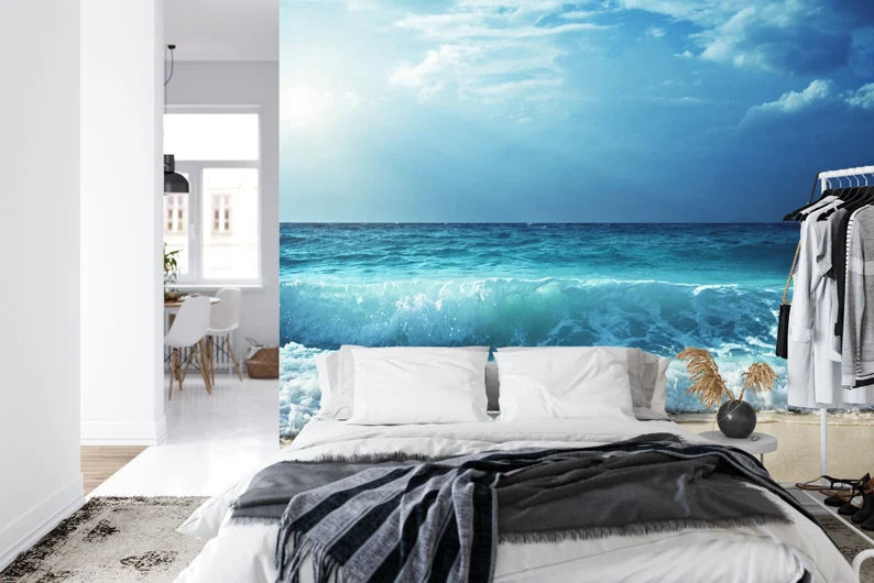 Sea Wave Beach View Wallpaper Mural Art Print