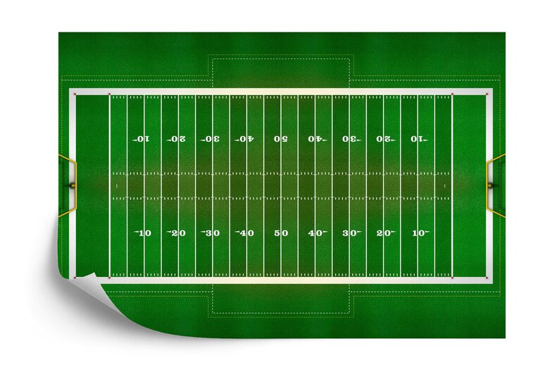 American Football Field Wallpaper Mural, Kids Room Decor