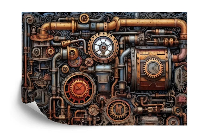Steampunk Machinery Industrial Science Fiction Wallpaper