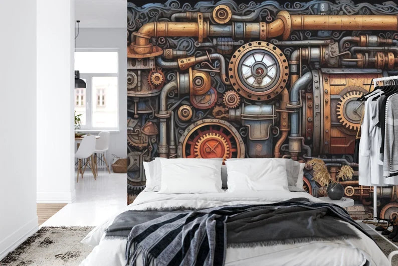 Steampunk Machinery Industrial Science Fiction Wallpaper