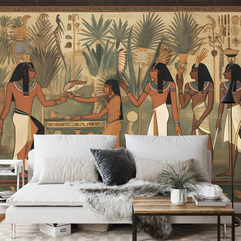 Ancient Egypt Hieroglyphics Wall Mural Wallpaper