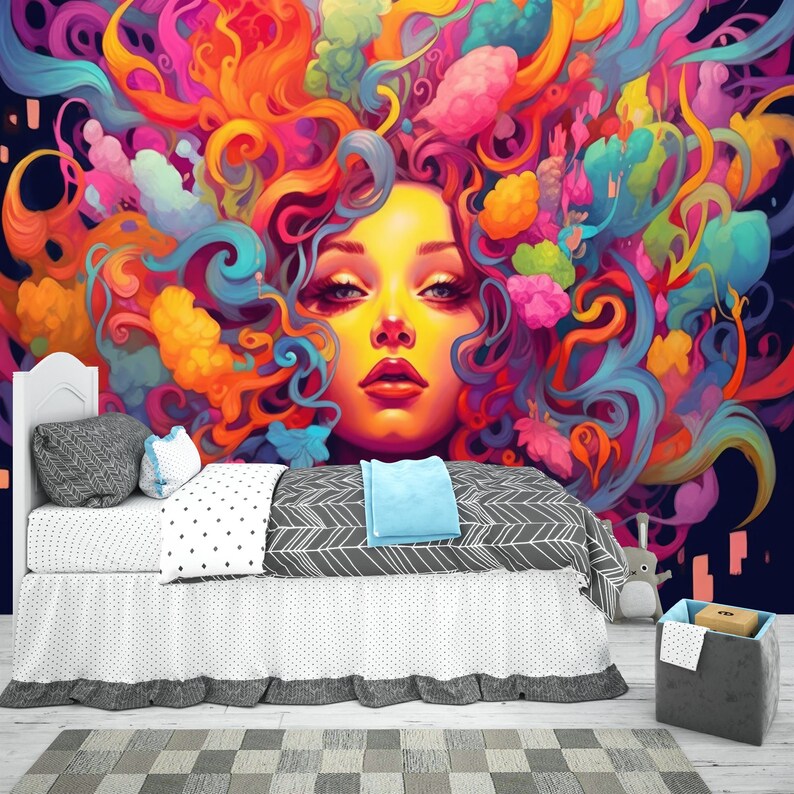 wall mural image with detailed illustration and vibrant colors perfect for stylish home or kids room decoration wall decor