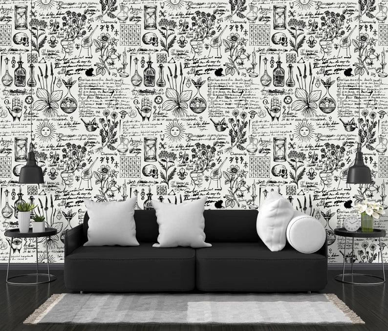 Esoteric Alchemy Wallpaper - Vintage Gothic