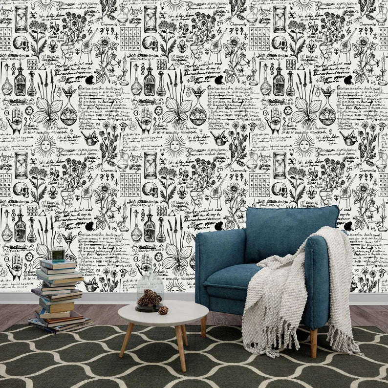 Esoteric Alchemy Wallpaper - Vintage Gothic