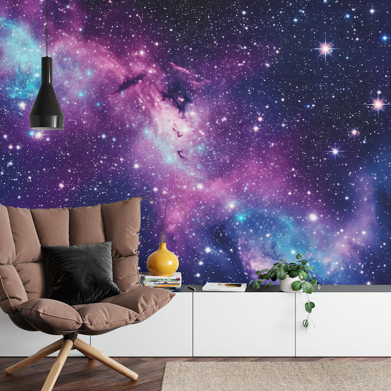 Galaxy Stars Peel and Stick Wall Mural Astronomy