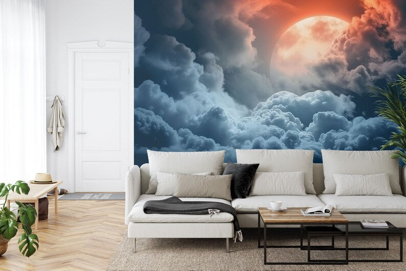 wallpaper mural close view focusing on illustration quality textures and visual depth for interior decoration wall decor wa