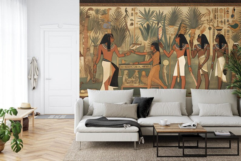 Ancient Egypt Hieroglyphics Wall Mural Wallpaper