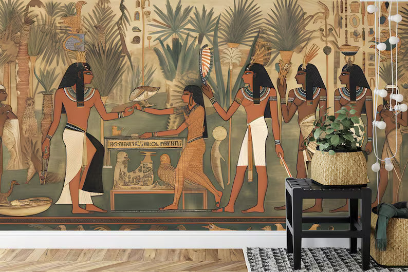 Ancient Egypt Hieroglyphics Wall Mural Wallpaper