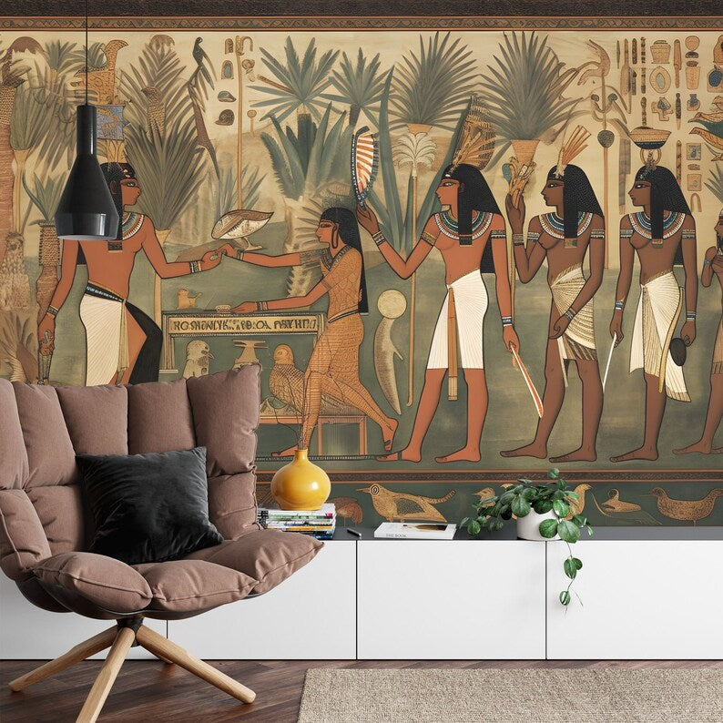 Ancient Egypt Hieroglyphics Wall Mural Wallpaper