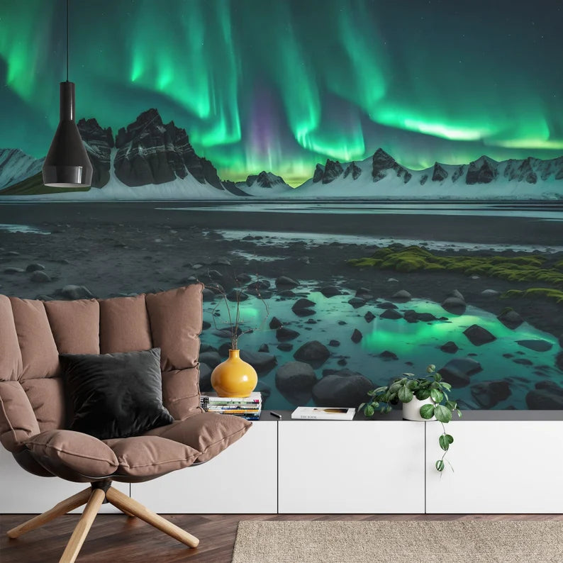 Aurora Borealis Wall Mural Gift, Art Print
