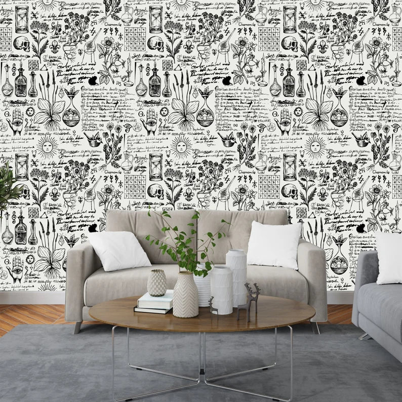 Esoteric Alchemy Wallpaper - Vintage Gothic