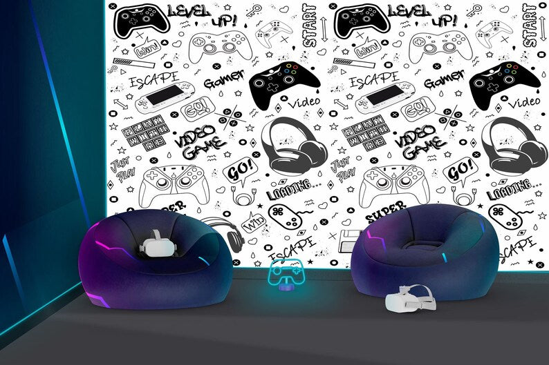 Gaming Room Decal, Removable Wall Sticker