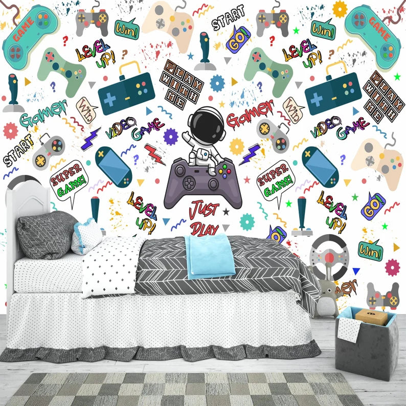 kids room wallpaper mural featuring playful artwork bright colors and smooth design for wall decoration wall decor wall dec