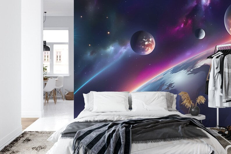 Outer Space Galaxy Mural Wallpaper