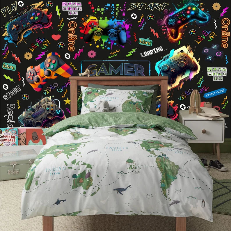 Gaming Room Wallpaper Mural Kids Room Decor