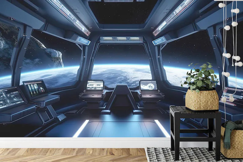 Wallpaper, Spaceship Window View Wall Mural