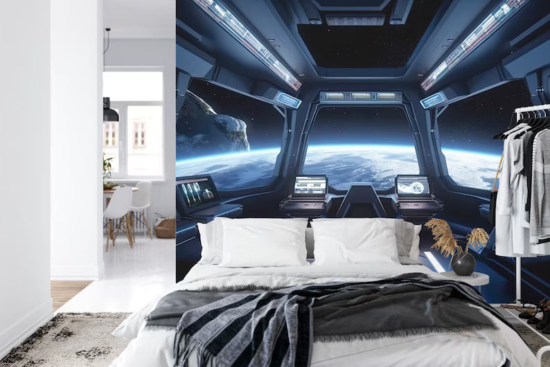 Wallpaper, Spaceship Window View Wall Mural