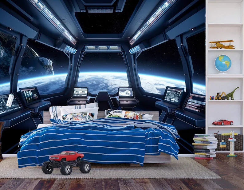 Wallpaper, Spaceship Window View Wall Mural