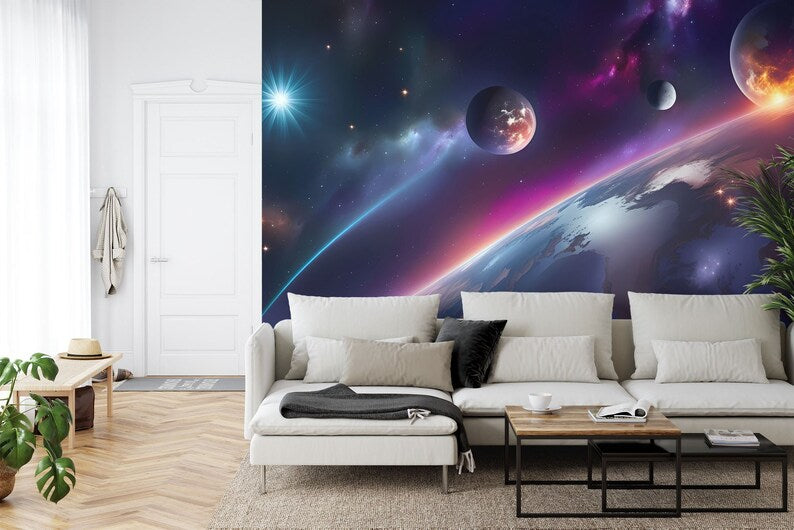 Outer Space Galaxy Mural Wallpaper