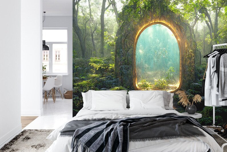 Forest Tree Arch Portal Wallpaper Mural Art Print