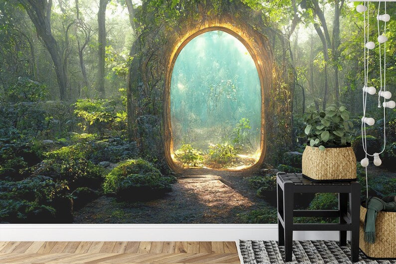 Forest Tree Arch Portal Wallpaper Mural Art Print