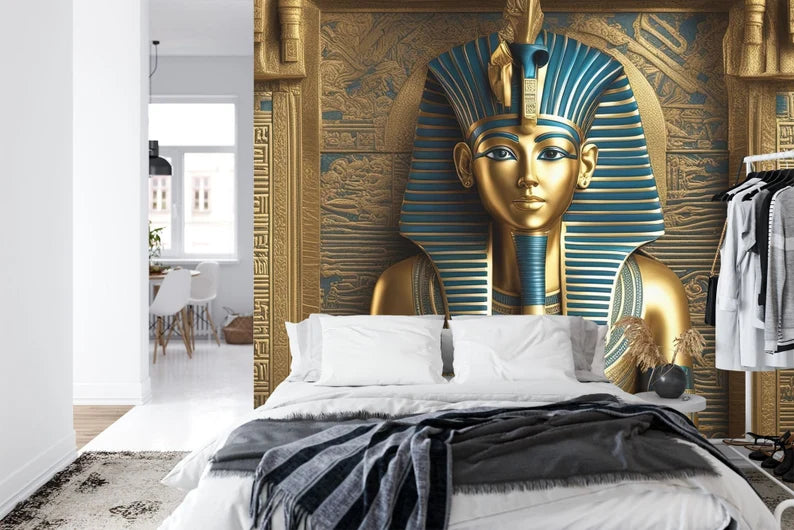Egyptian Pharaoh Mural, Peel and Stick Wallpaper