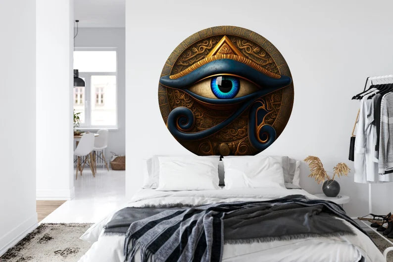 Wallpaper, Eye of Horus Wall Decor, Ancient Egypt Circle