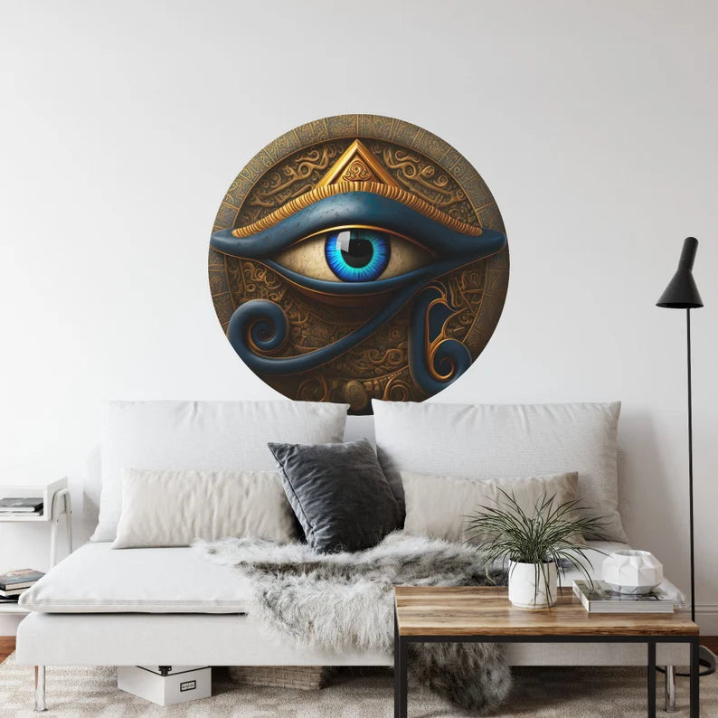 Wallpaper, Eye of Horus Wall Decor, Ancient Egypt Circle