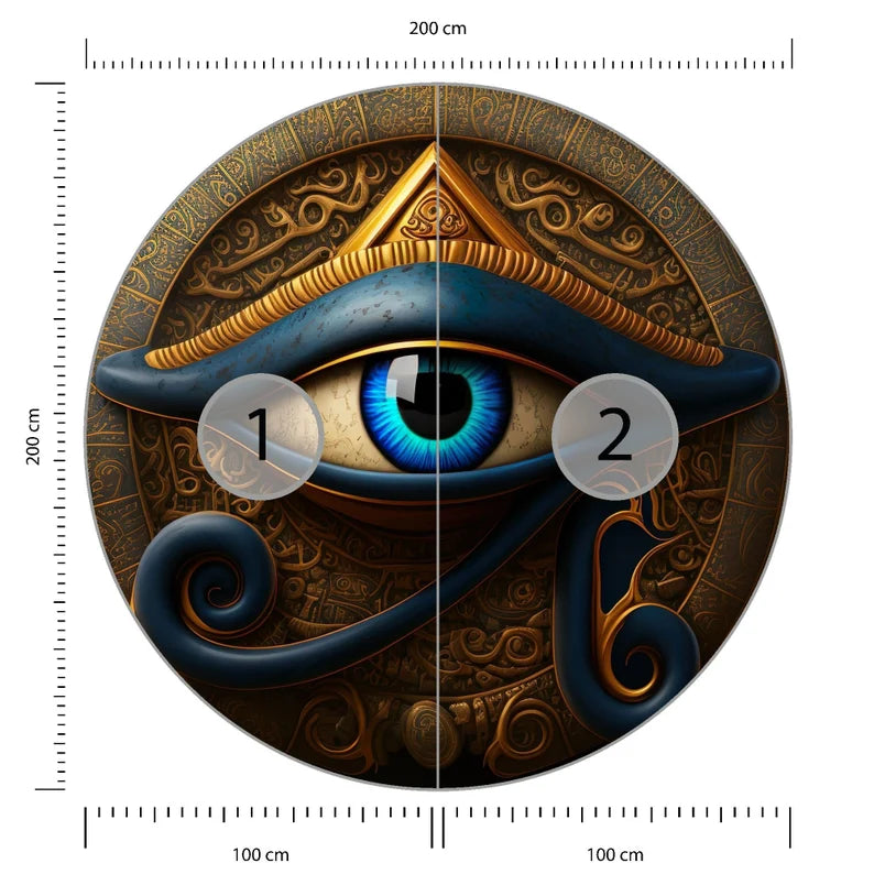 Wallpaper, Eye of Horus Wall Decor, Ancient Egypt Circle