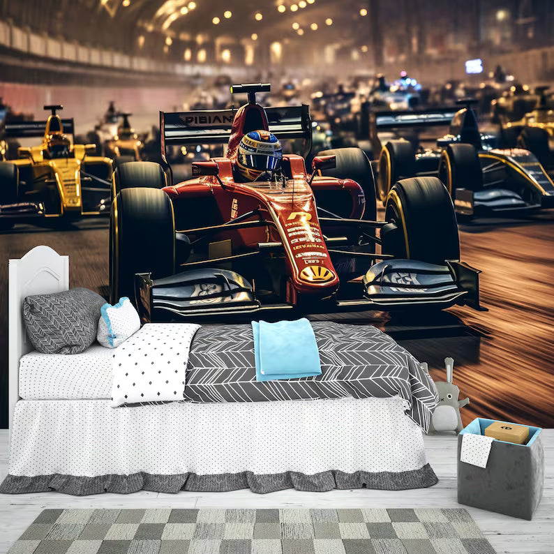 Formula 1 Racing Car Wallpaper Mural Art Print