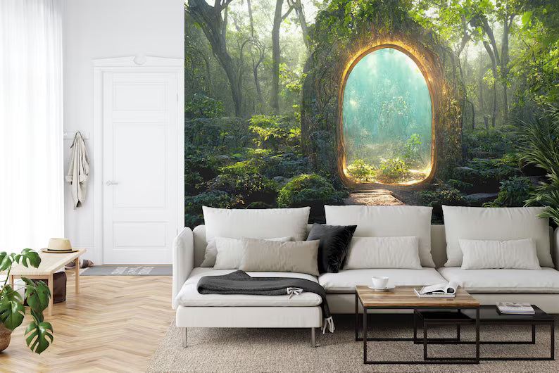 Forest Tree Arch Portal Wallpaper Mural Art Print