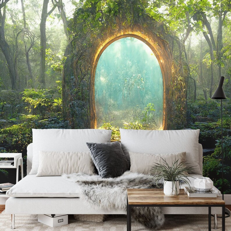Forest Tree Arch Portal Wallpaper Mural Art Print