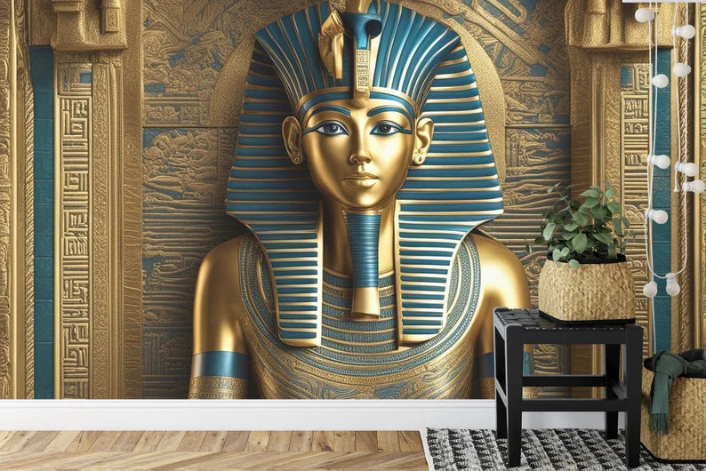 Egyptian Pharaoh Mural, Peel and Stick Wallpaper