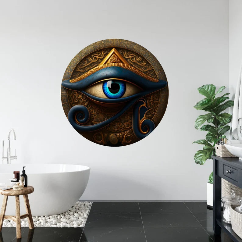 Wallpaper, Eye of Horus Wall Decor, Ancient Egypt Circle