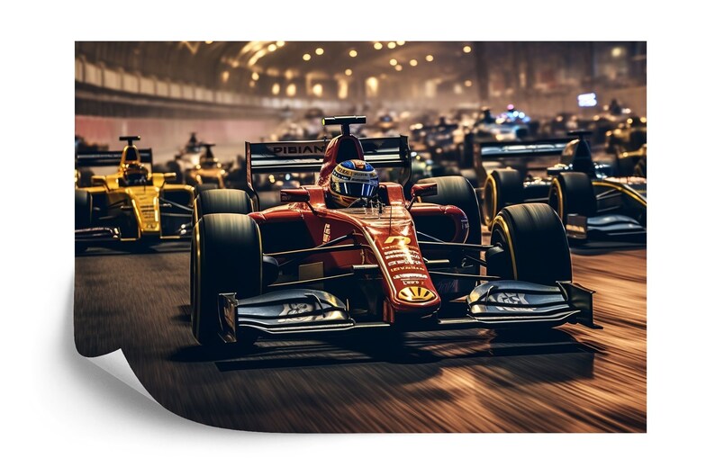 Formula 1 Racing Car Wallpaper Mural Art Print