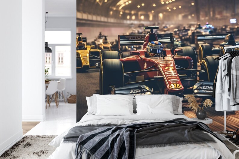 Formula 1 Racing Car Wallpaper Mural Art Print