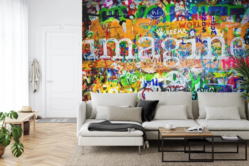 Wallpaper, John Lennon Imagine Graffiti Mural
