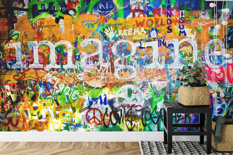Wallpaper, John Lennon Imagine Graffiti Mural