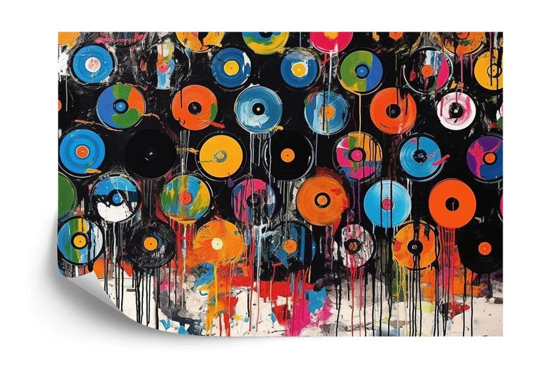 Wallpaper, Grunge Vinyl Records , Generative AI Pop Art